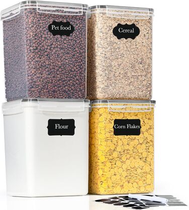 Набір контейнерів для зберігання GoMaihe, 2.5л*6 шт + 5.2л*4 шт. Герметичні контейнери для кухні, органайзери для продуктів, зберігання круп, кави, макаронів