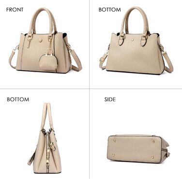 Сумка жіноча Myhozee середнього розміру зі штучної шкіри, чорна: сумка-шопер, кросбоді, сумка на плече