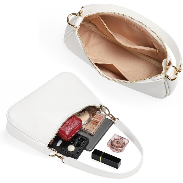 Сумка жіноча WantGor Clutch Tote біла: кросбоді, міні хобо, екошкіра, ретро стиль