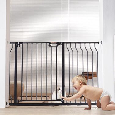 Захист для дітей та домашніх тварин VEVOR: регульовані ворота-загородження для безпеки на сходах та дверях (750-), чорного кольору, ширина 29.5-46.4 дюйми, висота 30 дюймів