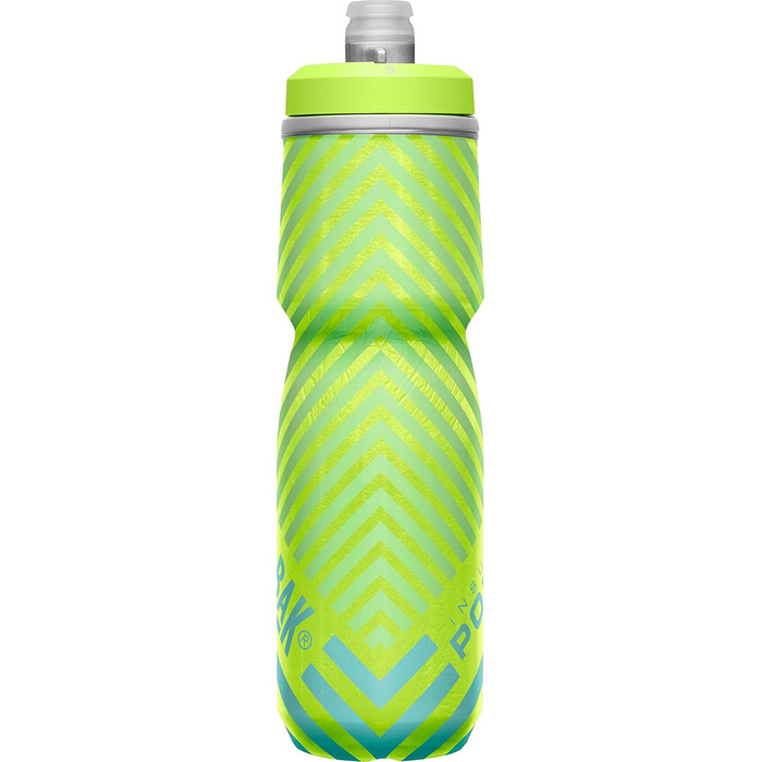 Спортивна пляшка для води CAMELBAK Podium Chill 710 мл, ізоляційна, для бігу, велоспорту та туризму, смугаста лайм/синя