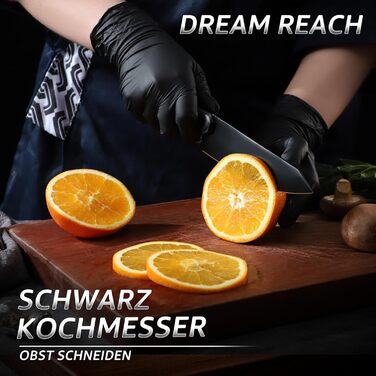 Набір кухонних ножів Dream Reach 6 шт. з точильним каменем, у чохлі. Повний набір для кухні, BBQ, подарунок батькам. (3 кухонні ножі)