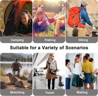 Складаний стільчик для кемпінгу, риболовлі, подорожей та саду (зелений, великий)