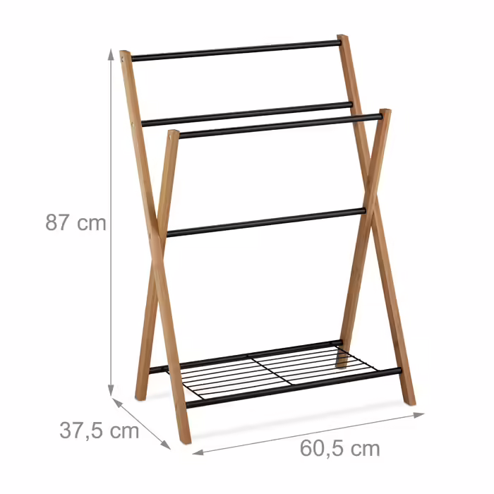 Relaxdays Standing Towel Rack with Shelf