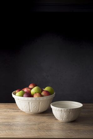 Mason Cash Stoneware Mixing Bowl 26 cm, Cream, 2.7 L, Dough Bowl for Bread Dough, Cake Dough or Pizza Dough, made of high-quality, chip-resistant stoneware, large dough bowl