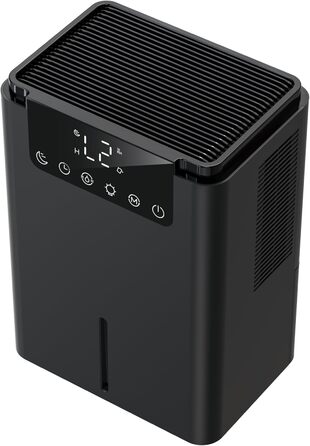 Електричний осушувач повітря Climative ION 12L/24h з Wi-Fi та очищувачем повітря для дому, квартири, ванної кімнати. Захист від вологи та плісняви до 20 м². Чорний Luxe 070