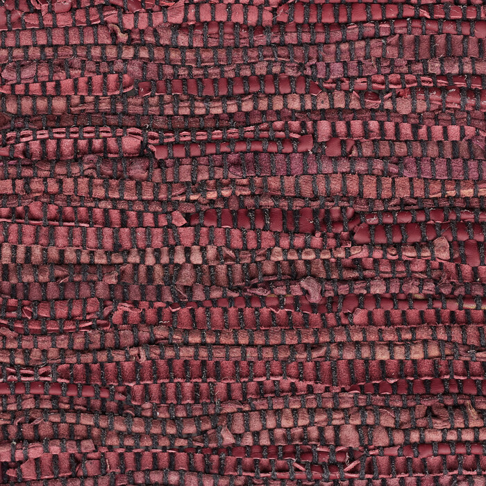 Relaxdays Leather and Cotton Patchwork Rug