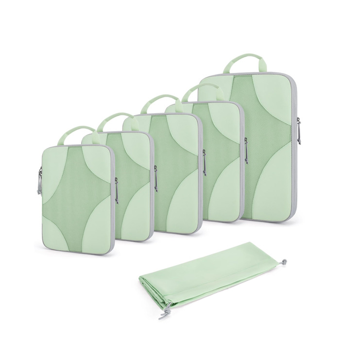 BAGSMART Набір органайзерів для одягу 6 шт. Packtaschen, компресійні кубики для подорожей, мішки для брудної білизни, рюкзак, валіза