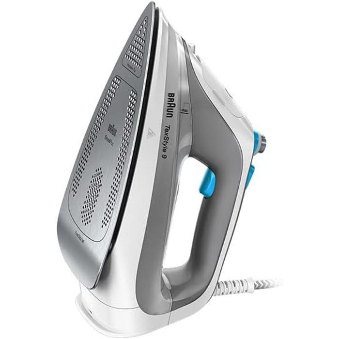 Парова праска Braun TexStyle 9 SI 9270WH з 3D підошвою FreeGlide, вертикальним паром, 3100 Вт, біла