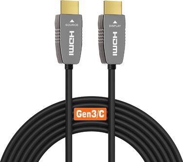 HDMI 2.1 оптоволоконний кабель 3 м, 48 Гбіт/с, 8K@60Hz, 4K@120Hz, Dynamic HDR, eARC, Dolby, HDCP 2.2/2.3, сумісний з PS5, Xbox Series X, RTX 4090, TV, Beamer, AVR, зелений