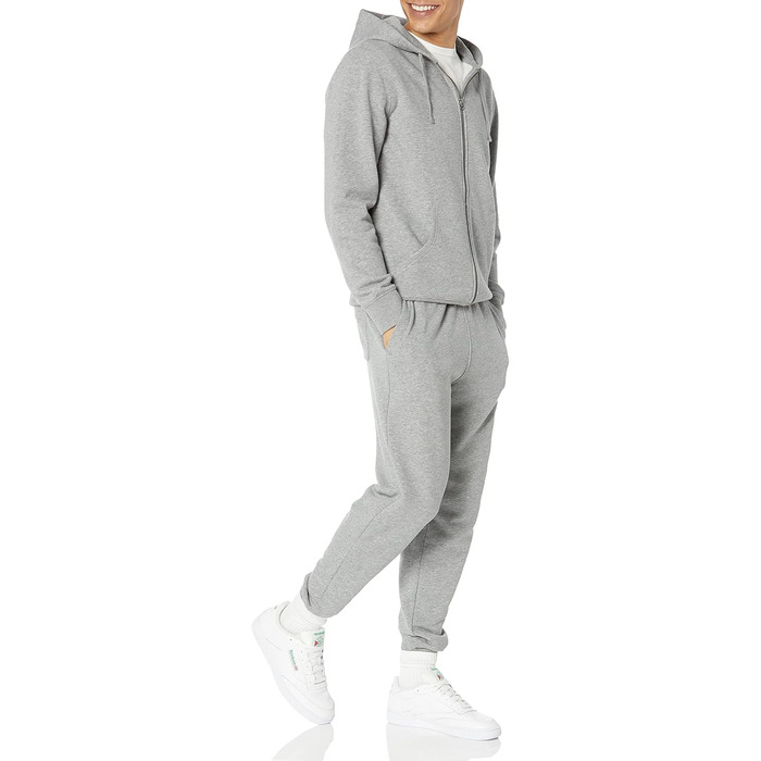 Чоловічий худі Amazon Essentials з м'якого французького трикотажу з блискавкою та зручним кроєм (XL, сірий меланж)