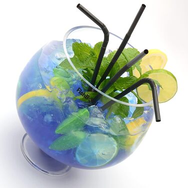 Fishbowl Extra Large Cocktail Glass, Jumbo, made of glass, extra large, 20 cm, individually (3 Liters)