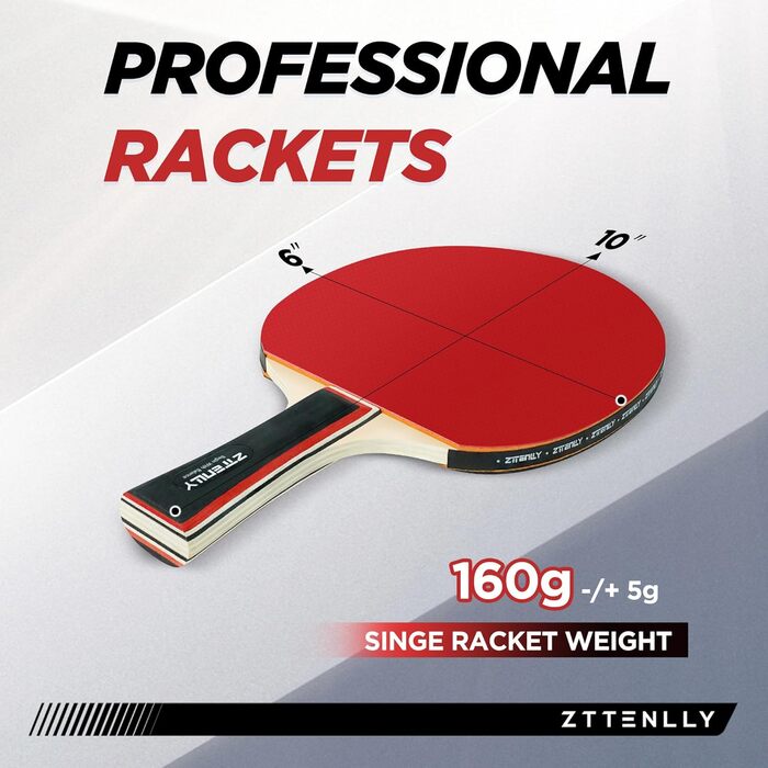 Набір для пінг-понгу з ракетками (2 або 4 шт) та м'ячами | Набір для гри в настільний теніс для 4 гравців | Зручний кейс | Покращений контроль, липка гума