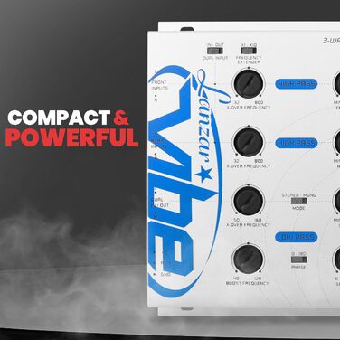 Pyle Vibe електронний трьохсмуговий кросовер 12dB з пультом для керування сабвуфером, стандартна комплектація