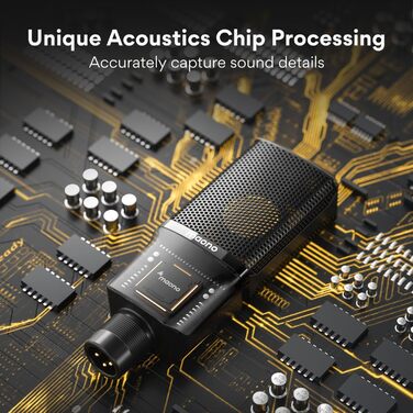 MAONO PM500T XLR Конденсаторний мікрофон з діафрагмою 34 мм, корпус із цинкового сплаву преміум-класу, студійний мікрофон для запису, подкастингу та стрімінгу