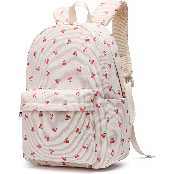 Шкільний рюкзак для дівчаток: легкий, для підлітків, з відділенням для ноутбука (вишня)