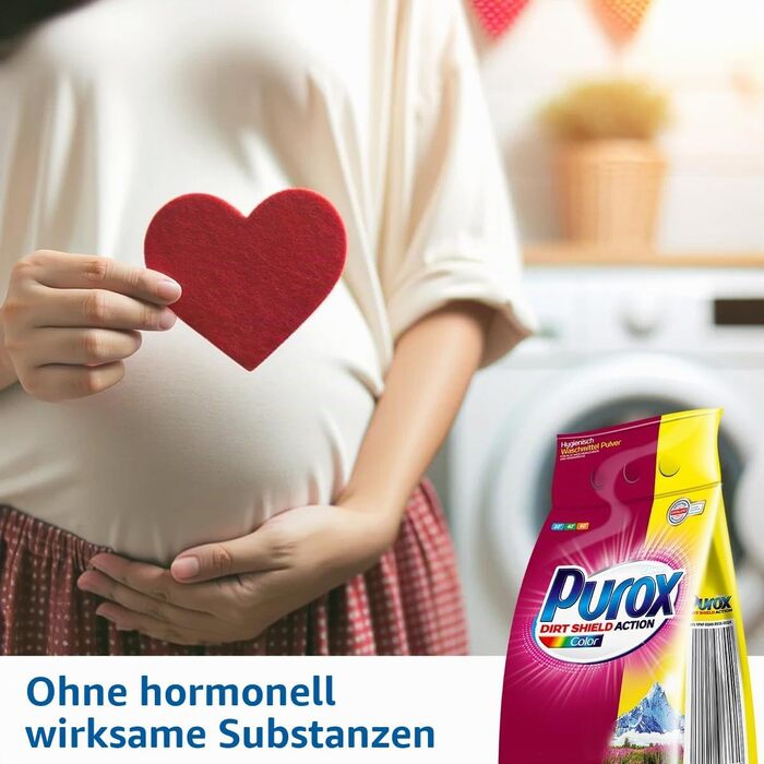 Пральний порошок для кольорових речей PUROX Color, 10 кг, 142 прання, у м'якій упаковці