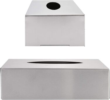 Коробка для серветок з нержавіючої сталі Com-Four® - настінний диспенсер для серветок (сріблястий)