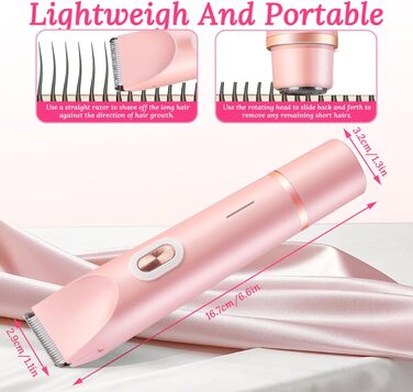 Електричний жіночий триммер Silky Splash 2-в-1 для бікіні та тіла, водонепроникний, USB, рожевий