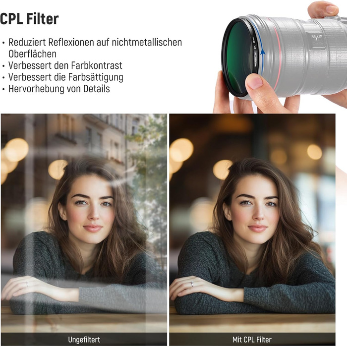 Набір фільтрів для об'єктивів NEEWER 46mm: UV, CPL, ND4 з жорстким кейсом