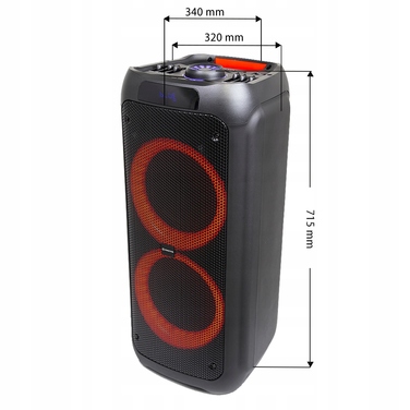 Портативна Bluetooth-колонка Manta SPK5310PRO 120 Вт, FM, TWS, з мікрофоном для караоке