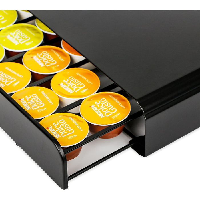 Тримач для капсул кави Exzact, сумісний з Dolce Gusto (32 капсули) – стійка для капсул кави Dolce Gusto, диспенсер/стійка/тримач капсул – 360° обертання та протиковзаюча поверхня (Dolce Gusto x 36)