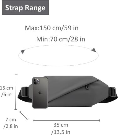 Поясна сумка чоловіча/жіноча велика, з PU шкіри, водонепроникна, для спорту, подорожей, бігу, піших прогулянок, захист від крадіжки, елегантна, темно-зелена