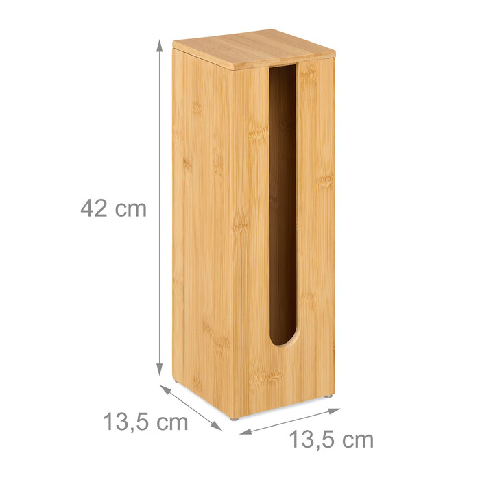 Relaxdays Toilet Paper Holder made of Bamboo