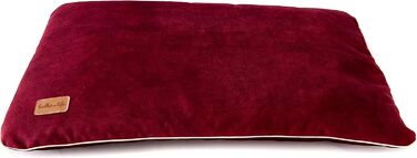 М'яке ліжко-подушка для собак та котів. Зміцнена, м'яка, безпечна для тварин. Розмір 60x40 см, колір вишня (XS)