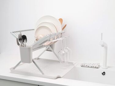 Складана сушарка для посуду Brabantia L, світло-сіра