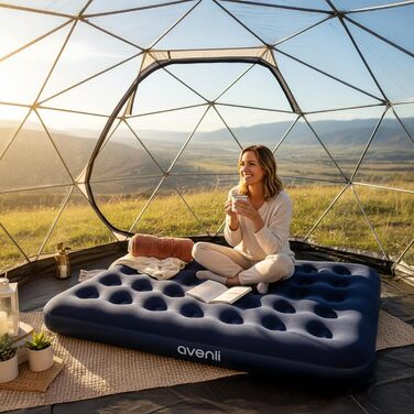 Надувний матрац Aventli для кемпінгу та дому - 191x137x22 см, на 1-2 особи