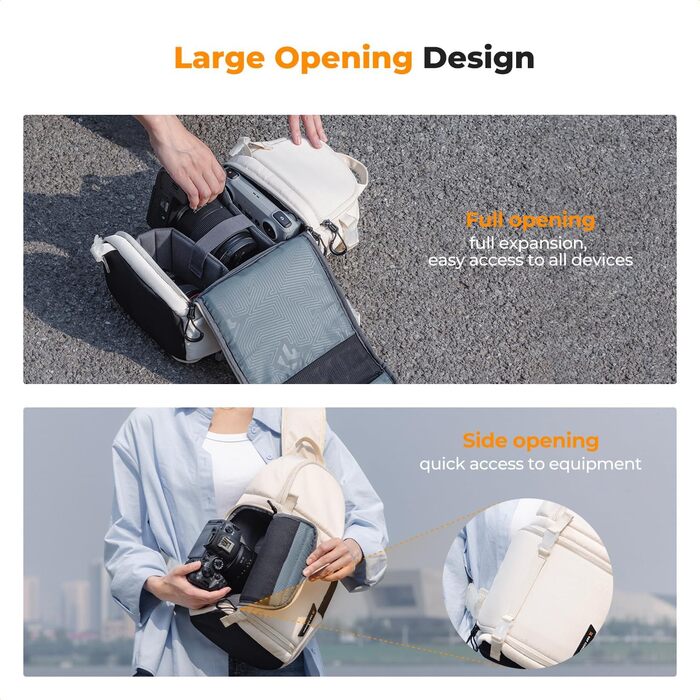 Сумка для камери K&F Concept, водонепроникна, фотосумка для подорожей, фоторюкзак для фотографів, зелений (білий)
