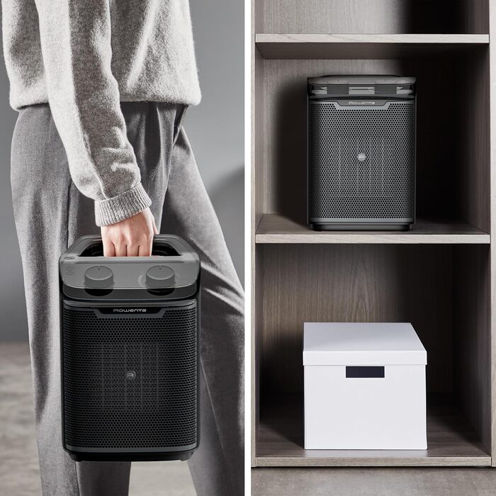 Обігрівач Rowenta Instant Comfort Aqua SO6510F2: тихий, з регулюванням потужності, для ванної кімнати, сірий