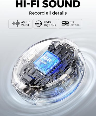 Hollyland Lark M2 бездротовий петличний мікрофон для iPhone 15/16/17 та Android, 300м радіус дії, Hi-Fi звук, шумозаглушення, 30 годин роботи, міні-мікрофон для відео (2TX + USB-C RX + чохол для зарядки) (Камера (2TX+1RX), Чорний)