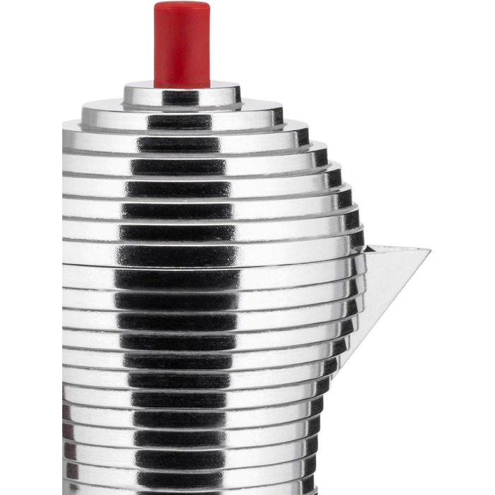 Еспресо-машина Alessi Pulcina MDL02/6 - червона, з литого алюмінію, на 6 чашок