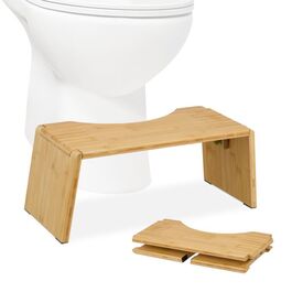 Складаний бамбуковий туалетний стілець Relaxdays