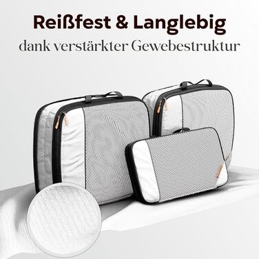 Набір кубиків для пакування з компресією для валізи та рюкзака, 3 шт, Alpine Slate (сірий)