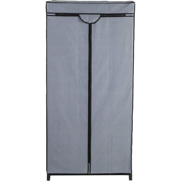 axentia Wardrobe, approx. 75 x 150 x 50 cm, Grey-Black
