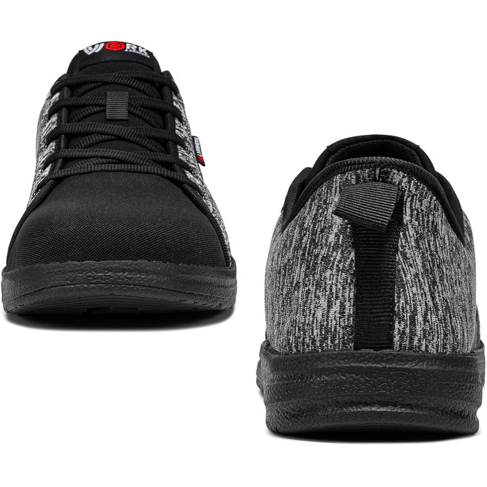 Черевики робочі чоловічі LARNMERN, захисні черевики з металевим носком, легкі, зручні, для скейтбордингу, амортизація, сірі, чорні, 42.5 EU