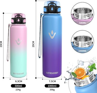 Термопляшка Vikaster 500 мл, нержавіюча сталь, без BPA, для спорту, подорожей та фітнесу (чорний & винно-червоний)