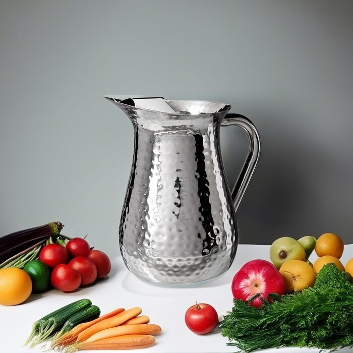Hammered 72-Ounce Stainless Steel Pitcher