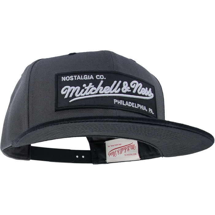 Кепка Mitchell & Ness 2 Tone Box Logo Snapback, універсальний розмір, чорний/сірий