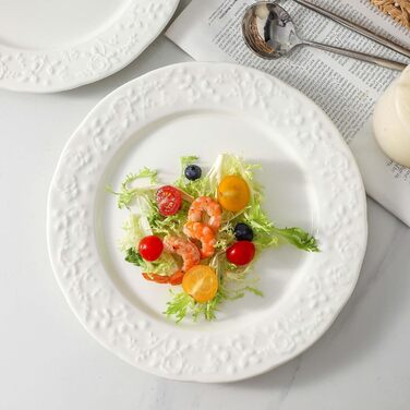 Набір сервірувальних тарілок UIBFCWN, 8 штук, порцеляна, 25,4 x 15,2 см, білі, для десерту, суші, закусок, тортів, салатів