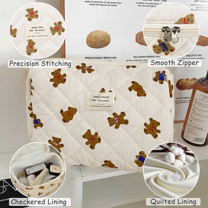 Набір косметичок 3 шт. для подорожей, косметичка для дівчат та жінок з квітковим принтом, зручна для макіяжу