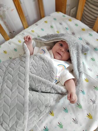 Дитяча ковдра-конверт Bo DANKA для автокрісла, коляски та Maxi Cosi, 80x80 см, з капюшоном і липучкою, універсальна, сіра, для новонароджених, зима-літо