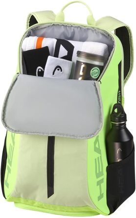 HEAD Tour Backpack 25L - Black/White (Sage) - Tennis Backpack for Travel & Gear Storage