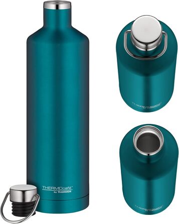Термофляга THERMOcafé TC TRAVELER BOTTLE 0,5 л з нержавіючої сталі, 12 год гаряча & 24 год холодна, герметична, з ручкою, для школи, офісу, спорту