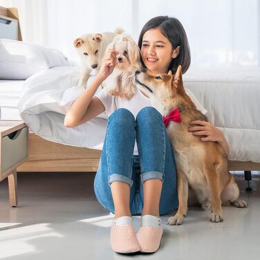 OFFCUP Теплі жіночі халати-халати з піни з пам'яті, халати для дому зимові, бавовняні халати з плюшем, халати для дому всередині та зовні (Рожевий 37 38)