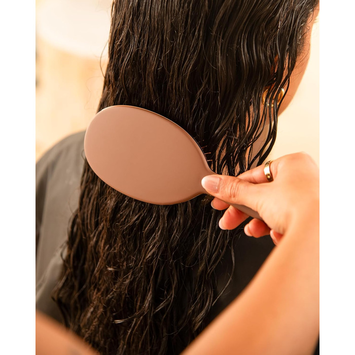 FRAMAR Щітка для волосся без заплутування - для довгих волосся, для жінок, для мокрого волосся, розпушувач, антизаплутування, для кучерявого волосся (Чоколад)