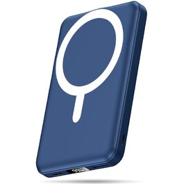 Бездротовий Power Bank AOGUERBE MagSafe 10000mAh, швидка зарядка 22.5W, USB-C, для iPhone 17/16/15/14/13/12 Pro Max (Блакитний)